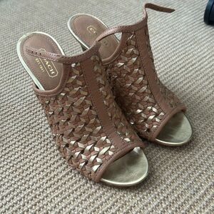 Coach Gold High Heels